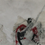 Jurassic Coastline - Mixed Media on Mulberry Paper / 42 x 42cm