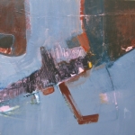 Port Talbot Docks. - Mixed Media with Collage On Canvass.  100 x 100cm