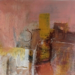 San Gimignano. - Mixed Media With Collage on Cartridge Paper. 42 x 42cm