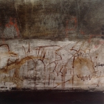 Siena Mural II. - Mixed Media With Siena Earth On Cartridge Paper. 55 x 53cm