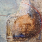 St Ives Harbour. - Mixed Media with Earth on Cartridge Paper. 44 x 44cm